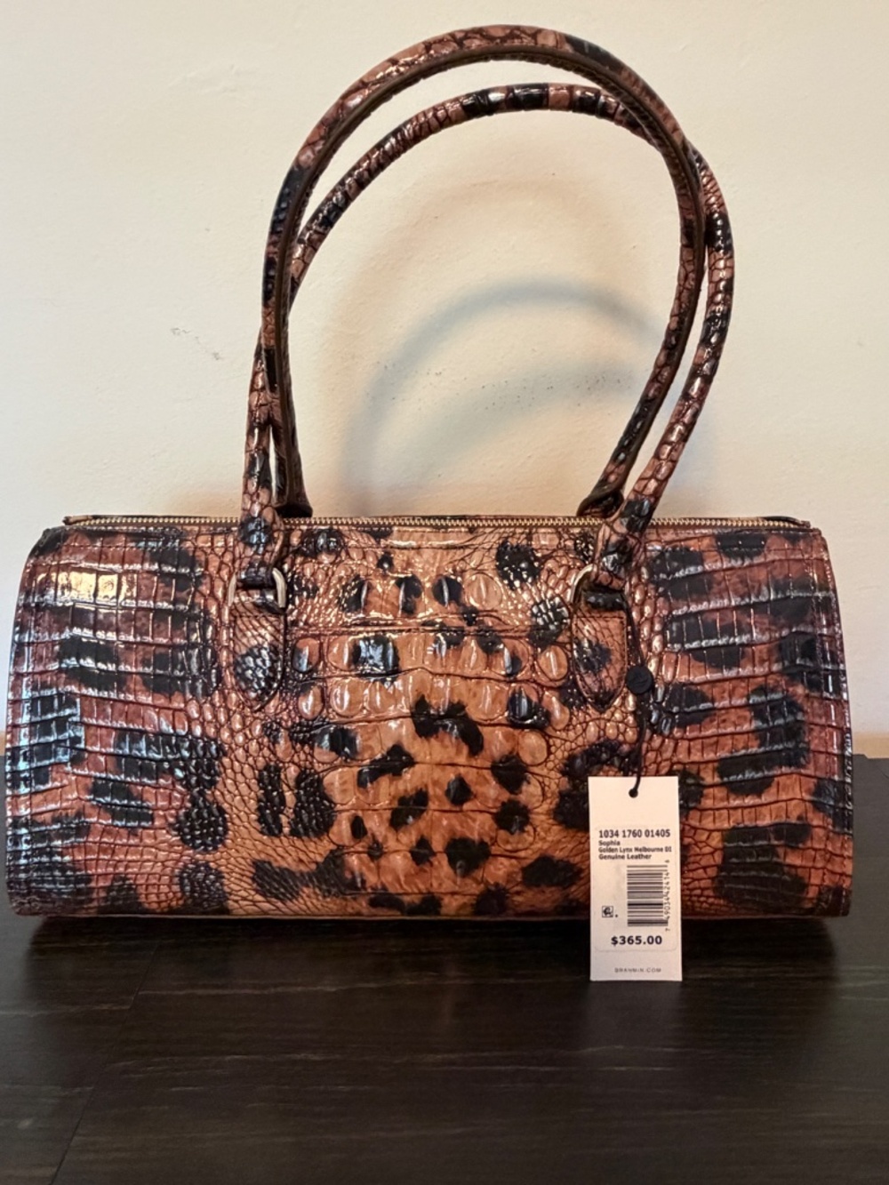 Brahmin Sophia Shoulder Bag in Golden Lynx — NWT Rare Exotic Print - Picture 2 of 6